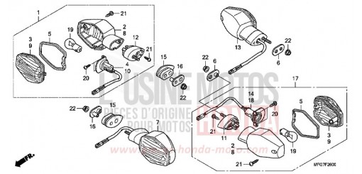 CLIGNOTANT CB600F7 de 2007